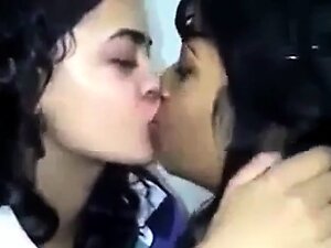 Desi Homophile Chicks Smooching On all occasions pinch-hitter Feverishly